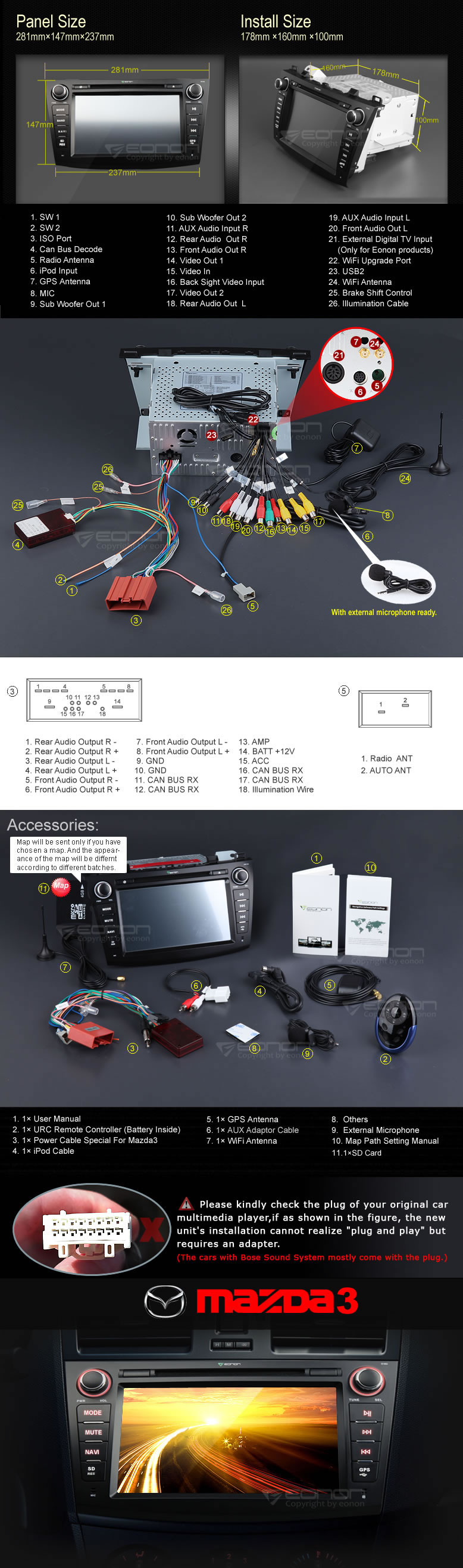 Eonon GM5163 Car DVD Specific Car DVD Car DVD for