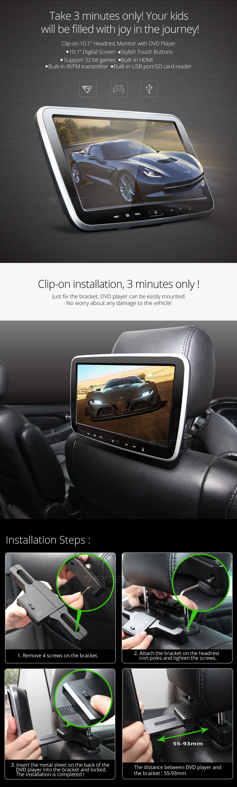 flip down monitor,car monitor