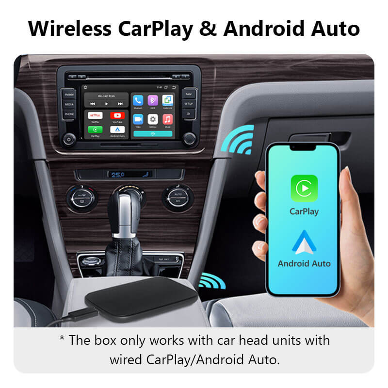 Eonon May Day Sale  Wireless Apple CarPlay & Android Auto Adapter CarPlay AI Box