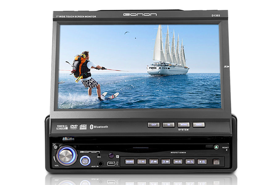 7 Inch Digital Touch Screen 1 Din Car DVD Player - 3D, Ipod/Iphone, Bluetooth, USB/SD (Upgraded to Android Unit GA1312)