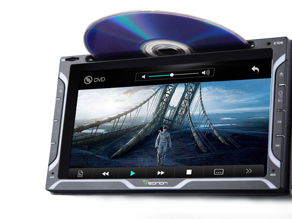 The Flash – 2-DIN 6.95″ Digital Touch Screen Car DVD Player with Steering Wheel Control 
