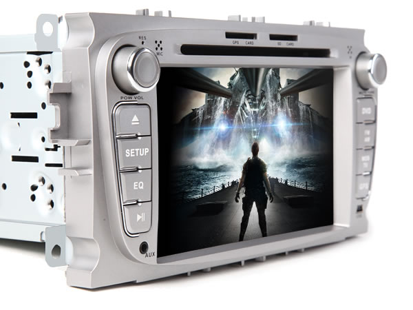 7 Inch Digital Slide Touch Screen Car DVD Player with Built-in GPS For Ford Mondeo/Focus/S-max (Silver) + Map Optional (D5118)