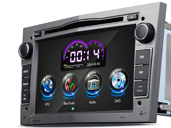 Gray 7 Inch Digital Touch Screen Car DVD Player with Built-in GPS For Opel + Map Optional