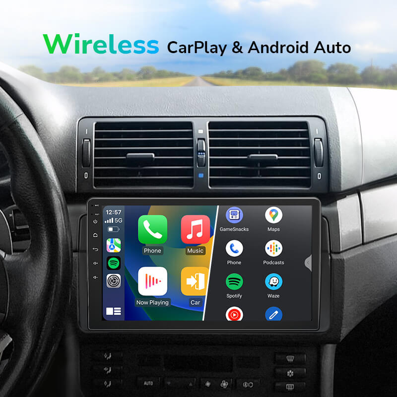 Eonon May Day Sale  1999-2005 BMW 3 Series E46 Android 12 Wireless Apple CarPlay & Android Auto Car Radio with 2GB RAM 32GB ROM & 9 Inch IPS Touch Screen【Special Offer】