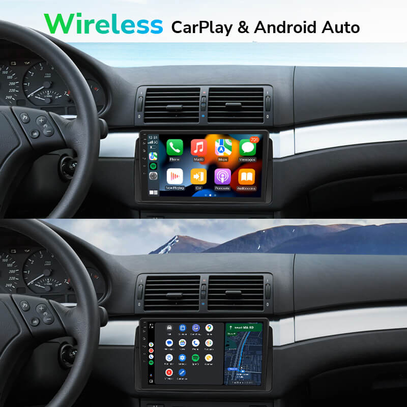 Eonon May Day Sale  1999-2005 BMW E46 Android 13 Wireless Apple CarPlay & Android Auto Car Radio with 6GB RAM & 9 Inch QLED Touch Screen
