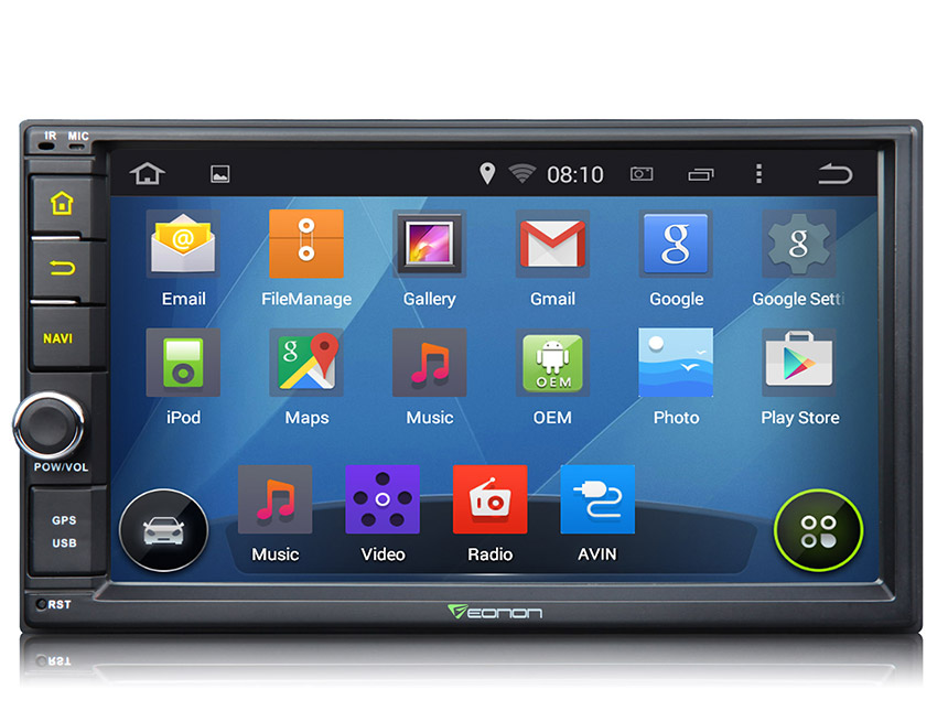2-DIN Android 4.4 Quad-Core 7″ Multimedia Car GPS with Mutual Control EasyConnected (Without DVD Function)