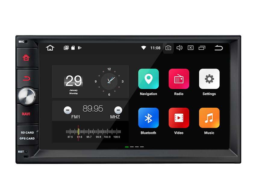 New Android 8.0 Oreo 4GB RAM Octa-Core Head Unit Support Bluetooth 1024x600 HD Screen Replacement Universal Navigation GPS Touchscreen Panel 7 Inch Radio Double Din Car Stereo