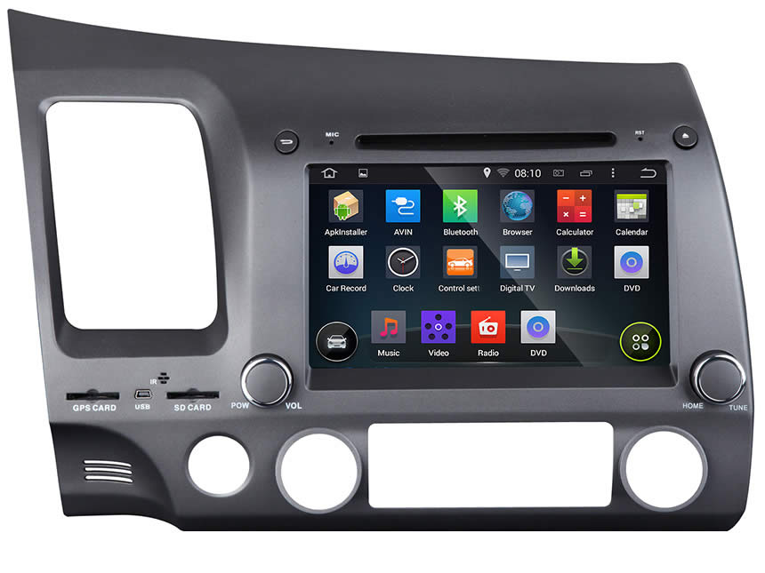 Honda Civic Android 4.4.4 Quad-Core 8″ Multimedia Car DVD GPS with Mutual Control EasyConnected