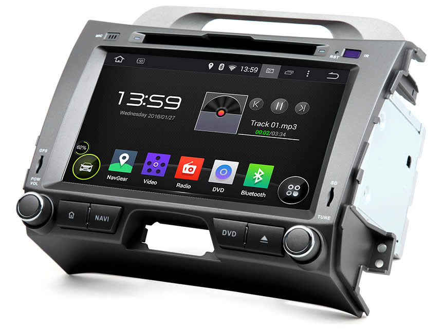 Kia Sportage Series 3 Android 4.4.4 Quad-Core 8″ Multimedia Car DVD GPS with Mutual Control EasyConnected