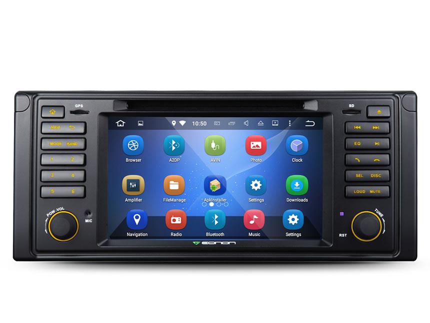 BMW E39 Android 5.1.1 Lollipop Quad-Core 7″ Multimedia Car DVD GPS with Mutual Control Easy Connection
