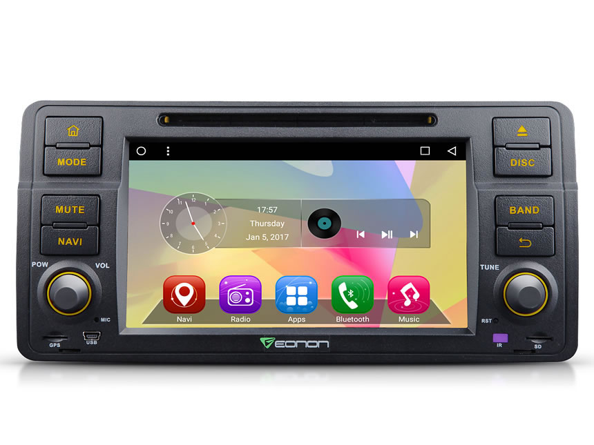 BMW E46 Android 6.0 Marshmallow Quad-Core 7″ Multimedia Car DVD GPS with Mutual Control Easy Connection