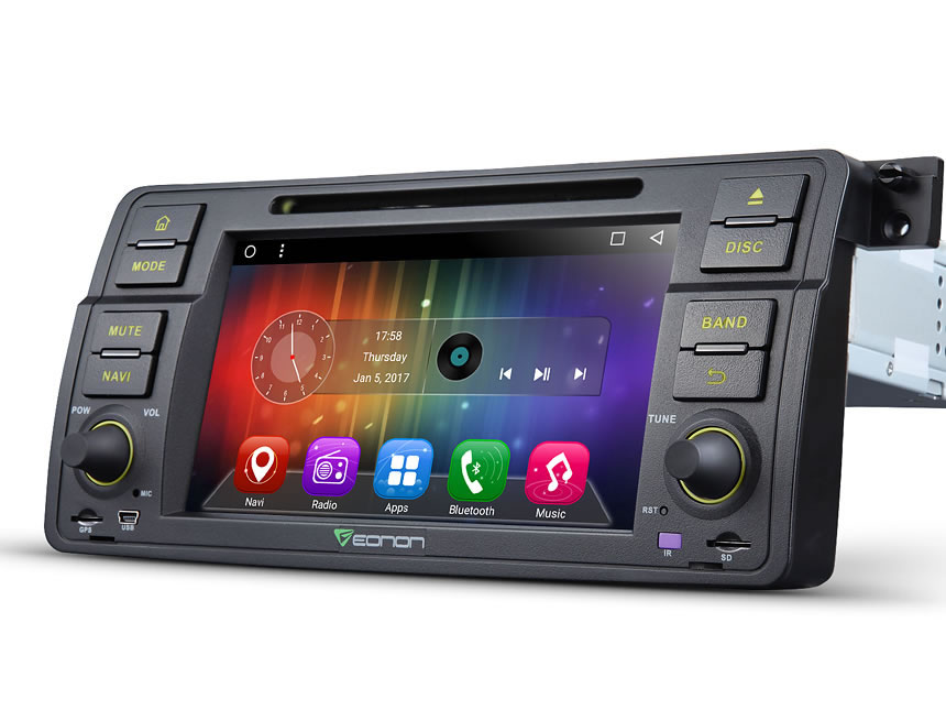 BMW E46 Android 6.0 Marshmallow Quad-Core 7″ Multimedia Car DVD GPS with Mutual Control Easy Connection