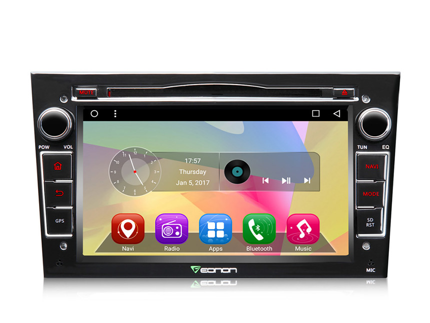 Opel /Vauxhall /Holden Android 6.0 Marshmallow 7” Multimedia Touchscreen DVD CD Receiver with Built In Bluetooth with OEM Black Panel Car Radio Stereo Head Unit Player Audio In-Dash FM Aux Input Multi-touch Screen