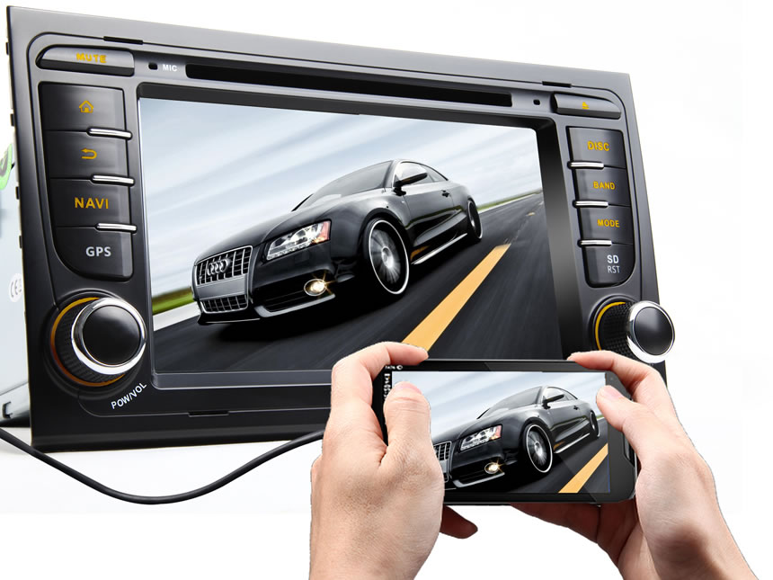 Audi A4/S4/RS4 and Seat Exeo Android 6.0 Marshmallow 7″ Multimedia Car GPS with Mutual Control Easy Connection