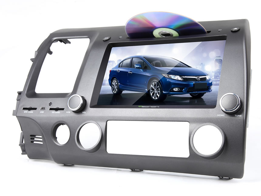 Honda Civic Android 6.0 Marshmallow 2GB RAM Quad-Core 8" Double Din CD Receiver with Enhanced Audio Functions AM FM Tuner HD Screen Car Stereo Radio Bluetooth Head Unit Player In Dash