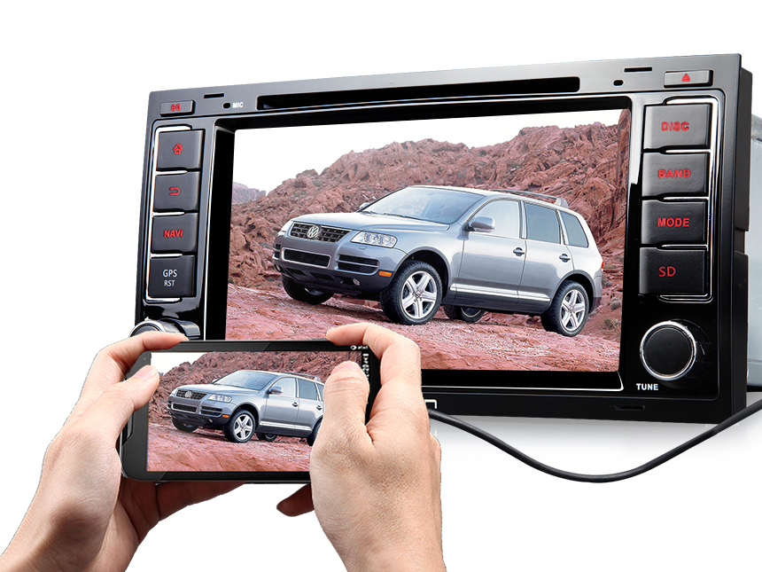 Volkswagen(VW) Touareg/T5 Multivan/Transporter Android 6.0 Marshmallow Multimedia Car GPS 7" HD Digital Capacitive Touchscreen 16GB ROM Car Stereo Support External DAB+ OBD2 Dashcam