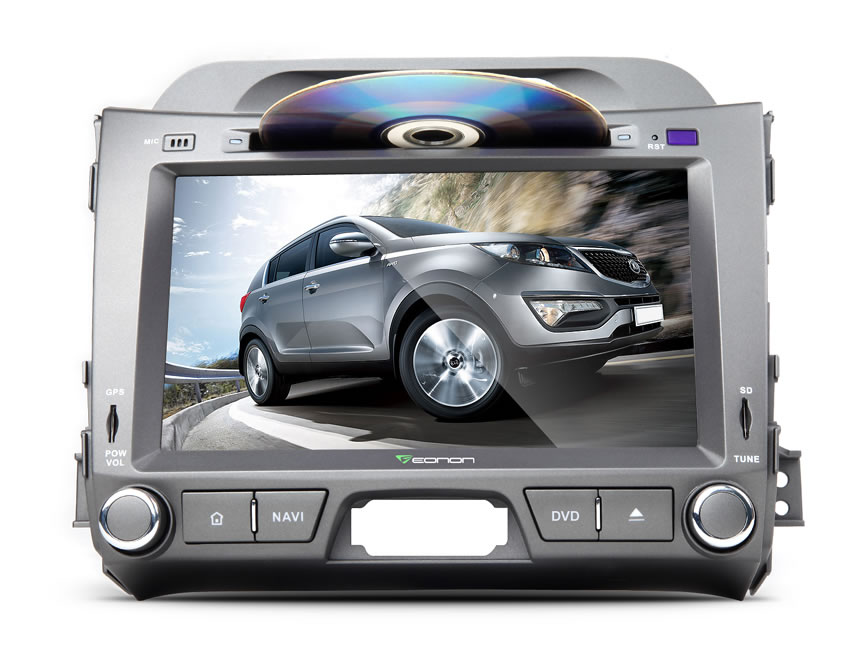 KIA Sportage Series 3 Android 7. 1 In Dash Car Stereo GPS Navigation System with 8 Inch HD Digital TouchScreen Quad-core DVD CD Player with Built in Bluetooth Receiver Head Unit Car Radio WiFi AM/FM Radio Support backup Camera DVR Steering Wheel Control