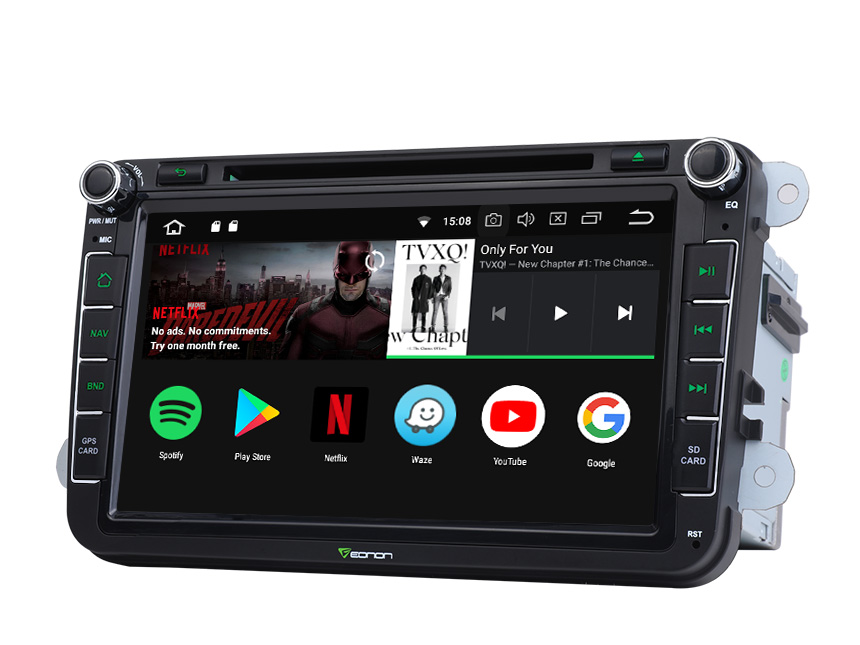 Volkswagen/SEAT/SKODA Android 8.0 Oreo 4G RAM High-end Rockchip Processor, Octa-Core & 32G ROM Split Screen and PIP Multitasking Compatible with Fender System