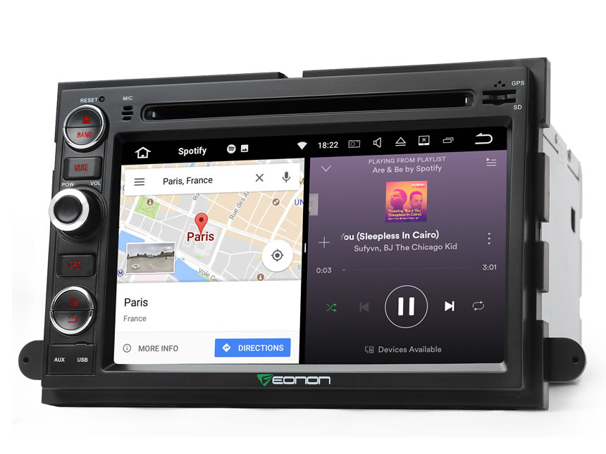 Ford F150 Android 8.0 Car Stereo With 4GB RAM High-End Rockchip Processor 7 Inch GPS Navigation Multimedia System