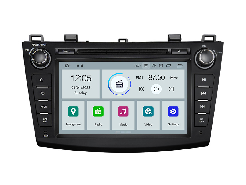 Eonon 10-13 Mazda 3 Android 10 Car Stereo 8 Inch Touchscreen Car GPS Navigation Head Unit with 32G ROM Bluetooth 5.0 Car DVD Player