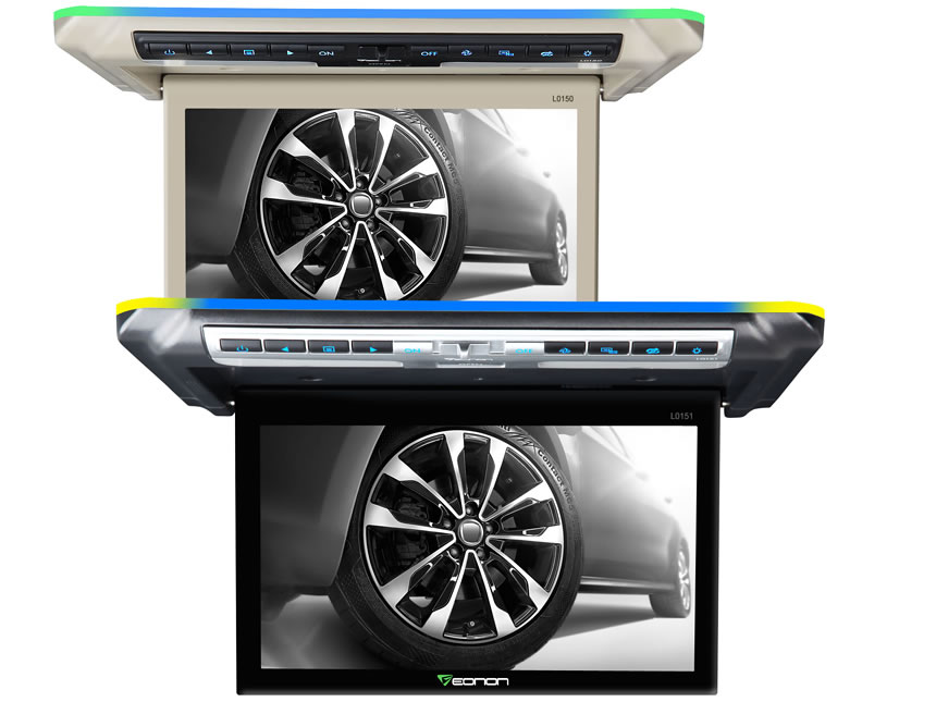 10.1 Inch Digital Screen Ultra-thin Design In-Car Flip Down Monitor with Built-in Ionizers Air Purification Function