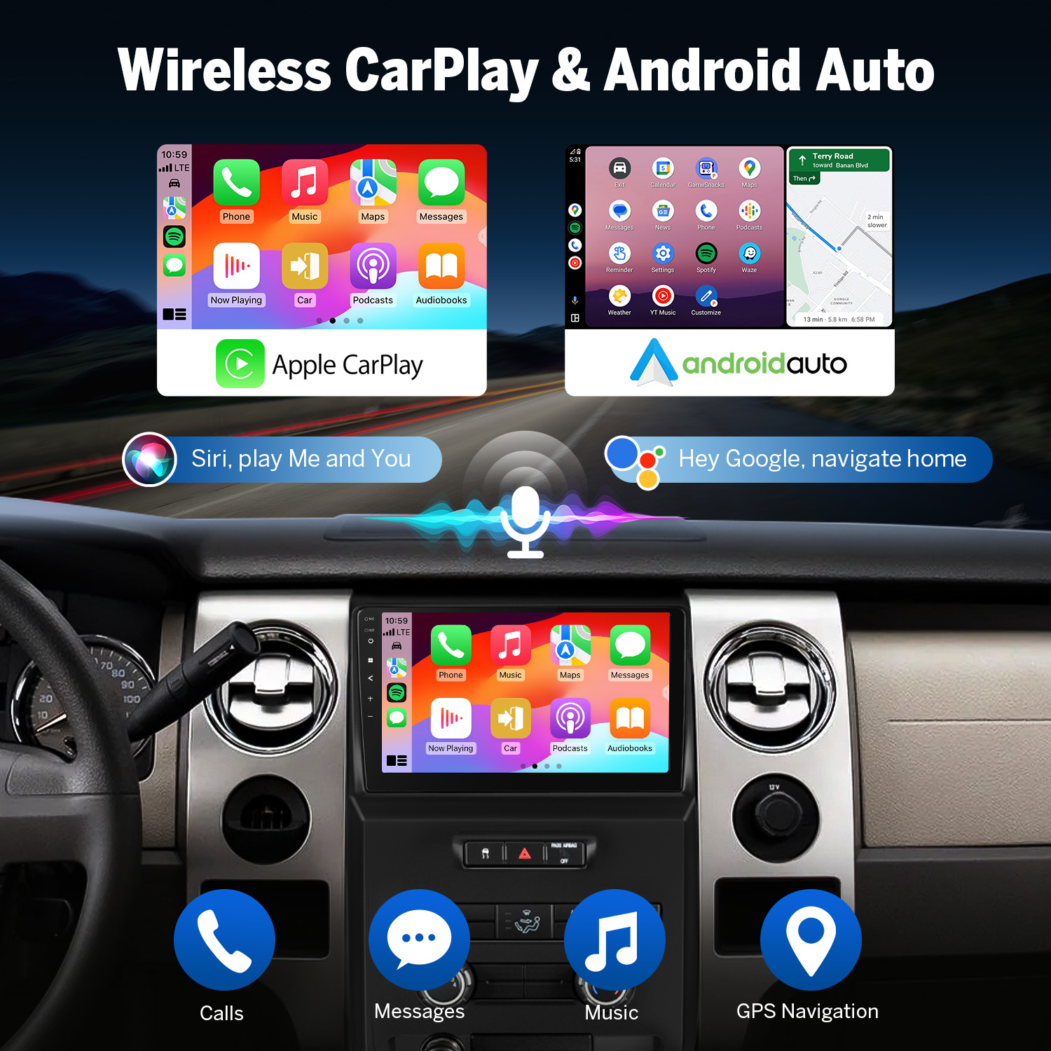 Eonon Prime Day Sale 9" Android 14 Head Unit with Wireless CarPlay & Android Auto for 2009–2014 Ford F-150