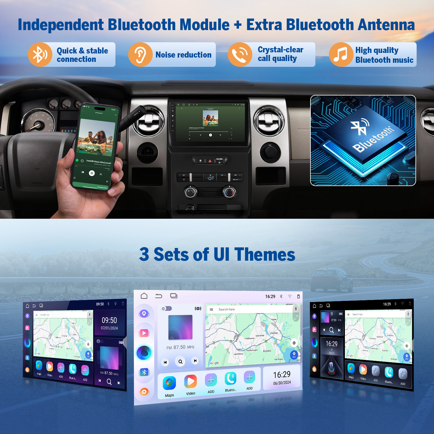 Eonon Prime Day Sale 9" Android 14 Head Unit with Wireless CarPlay & Android Auto for 2009–2014 Ford F-150
