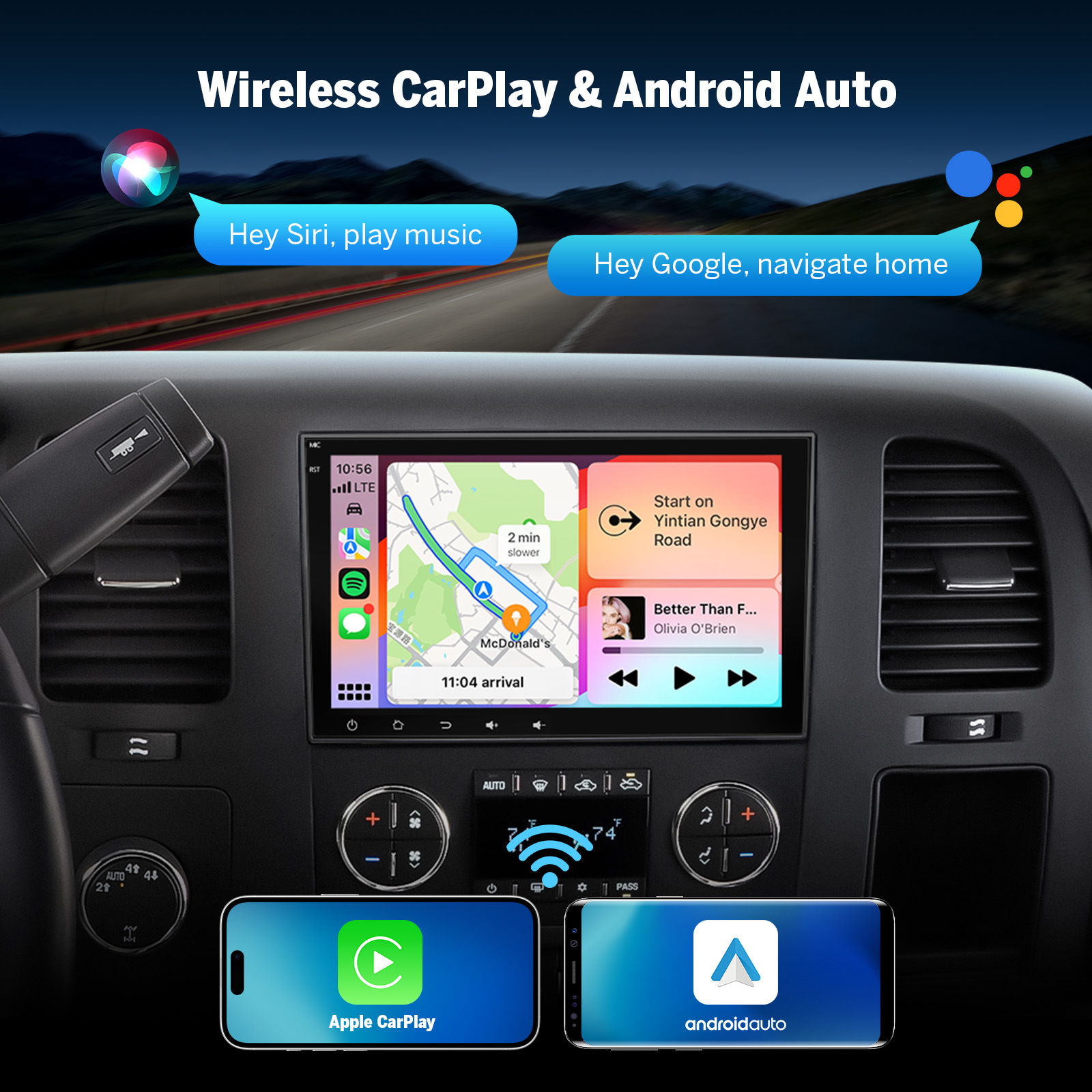 Eonon Chevrolet GMC Buick Hummer 8 Inch CarPlay & Android Car Stereo with Qualcomm QCM6225 8-Octa CPU