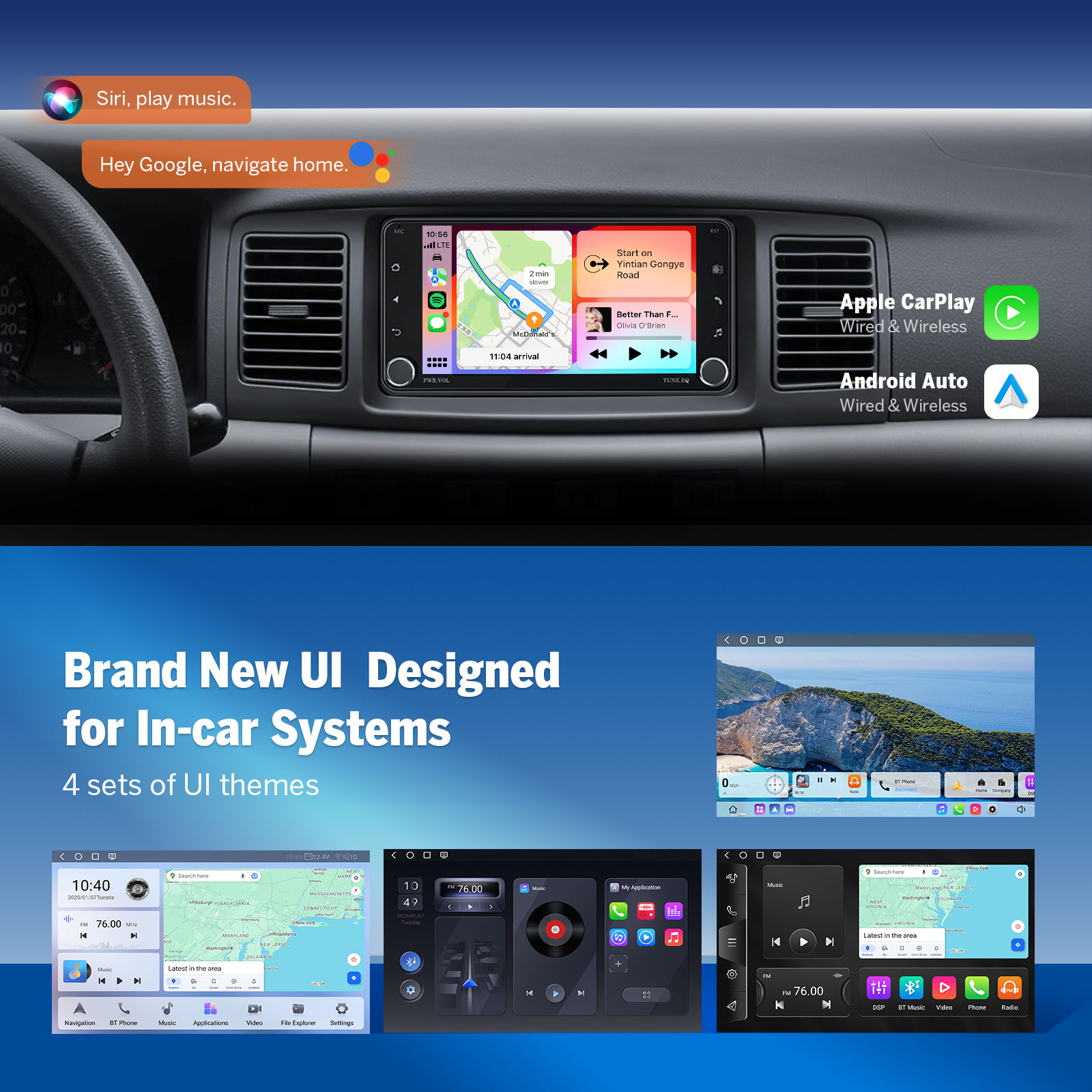Eonon Prime Day Sale 7" Android Car Stereo for Toyota – Wireless CarPlay & Android Auto, QCM6225 8-Core, 6GB RAM 64GB ROM