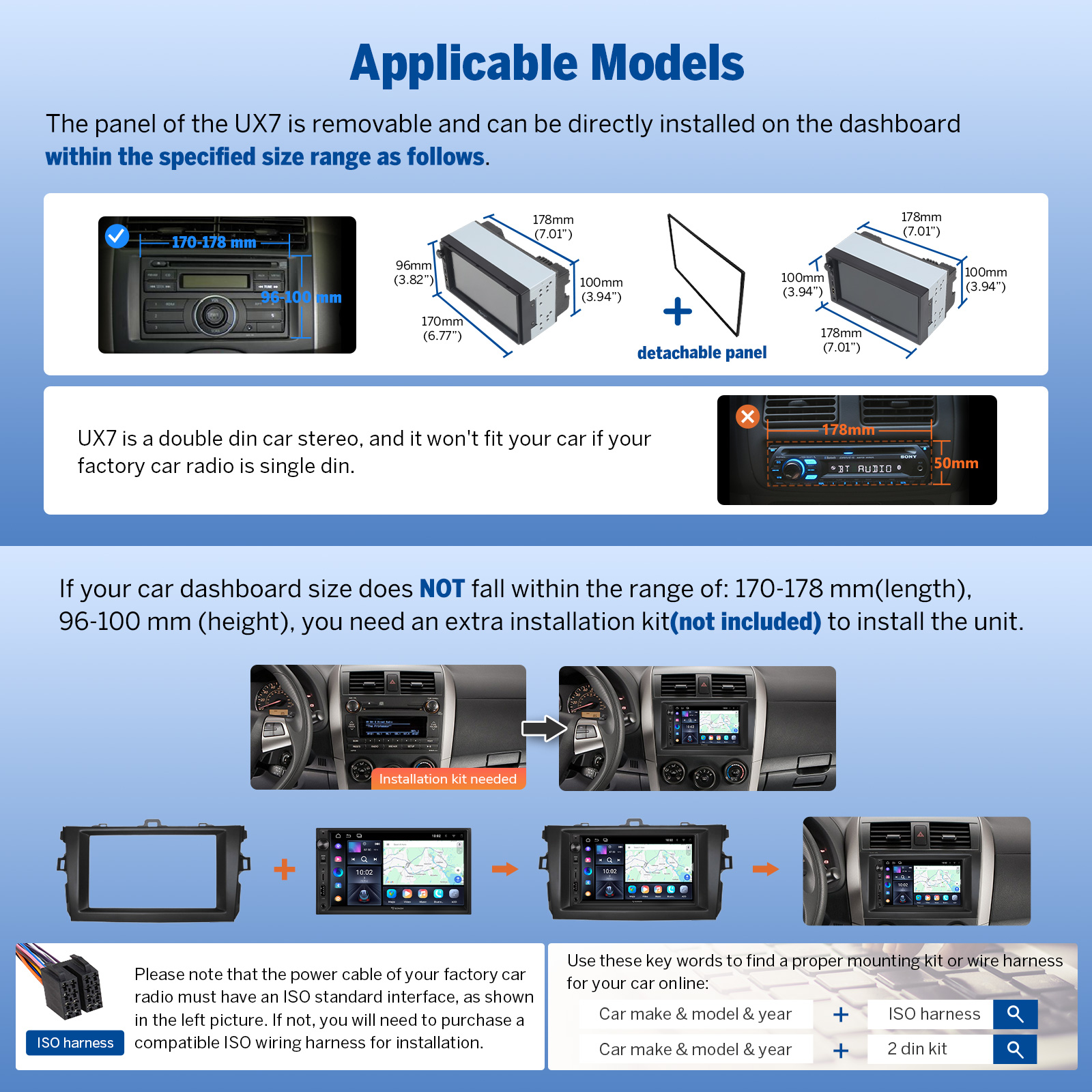 Eonon Prime Day Sale 7" Double Din Android 14 Car Radio with Wireless CarPlay & Android Auto