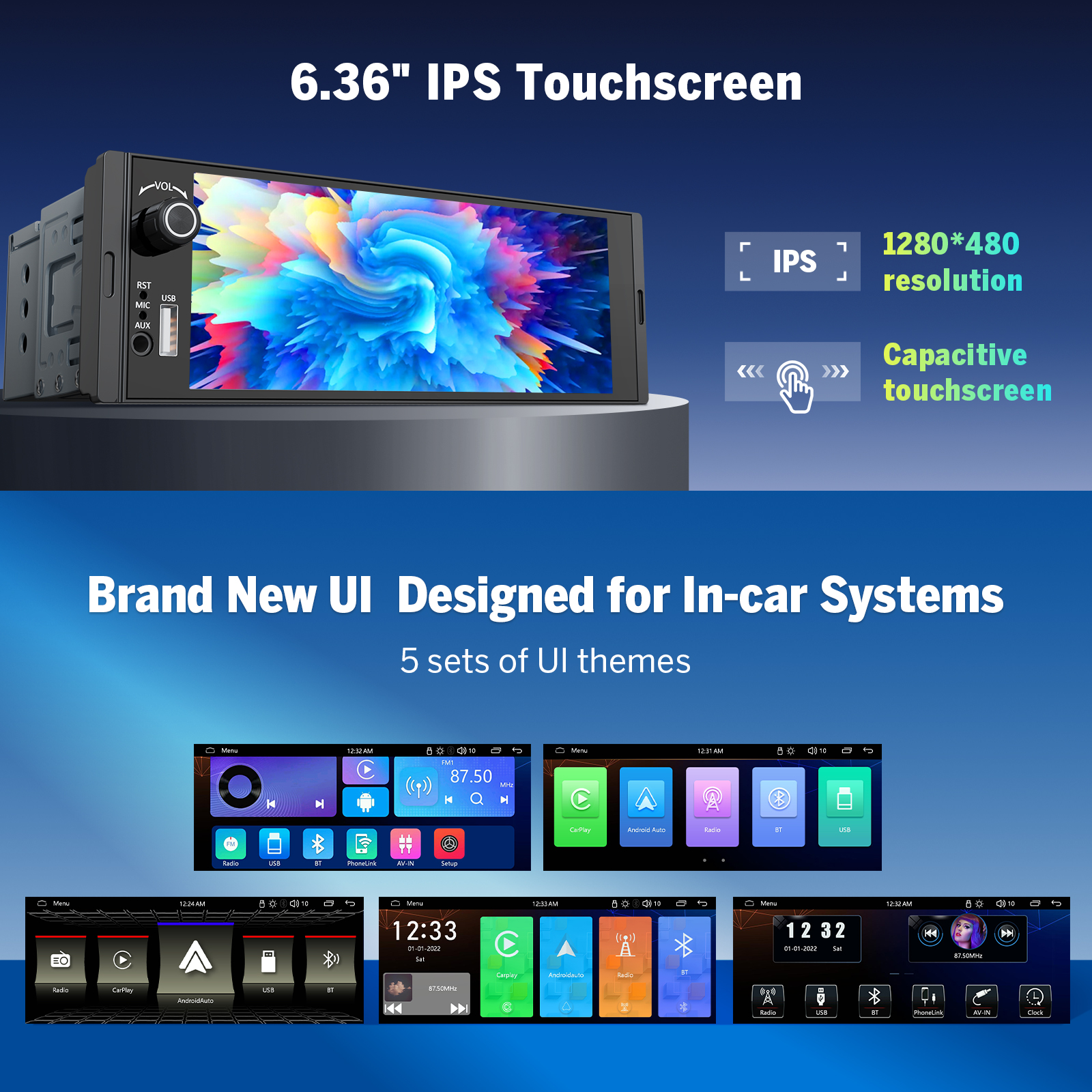 Eonon Prime Day Sale 6.36" Single Din Car Radio with Linux System – Wireless Apple CarPlay & Android Auto Support