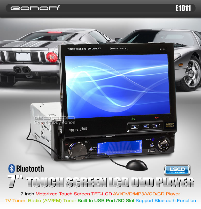 7 inch in-dash all in one car dvd car player(1-din)