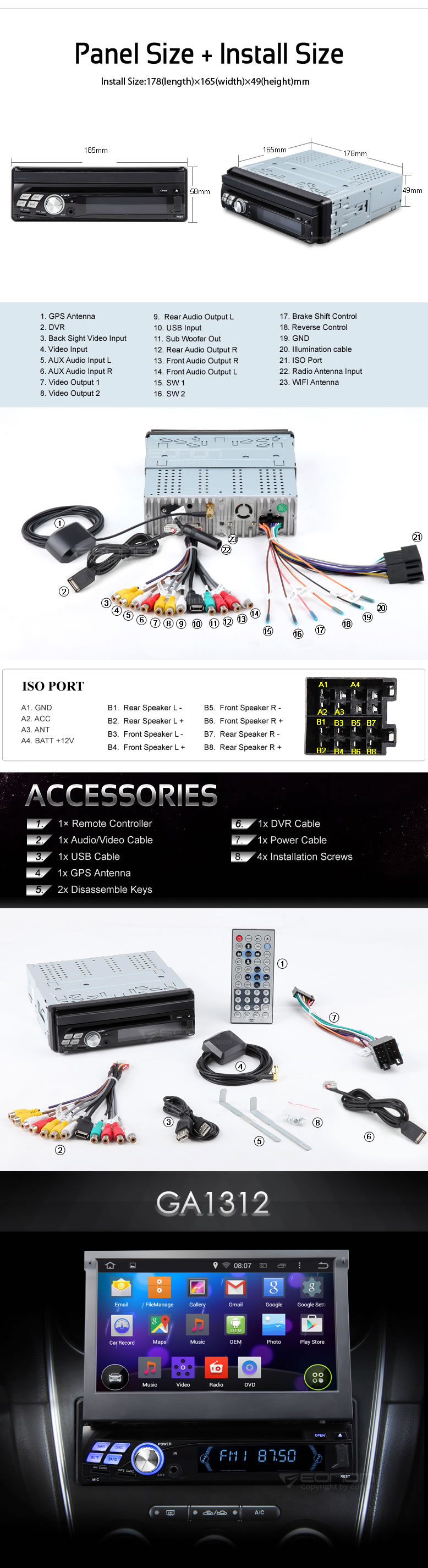 1 Din GPS Navigation,android car gps