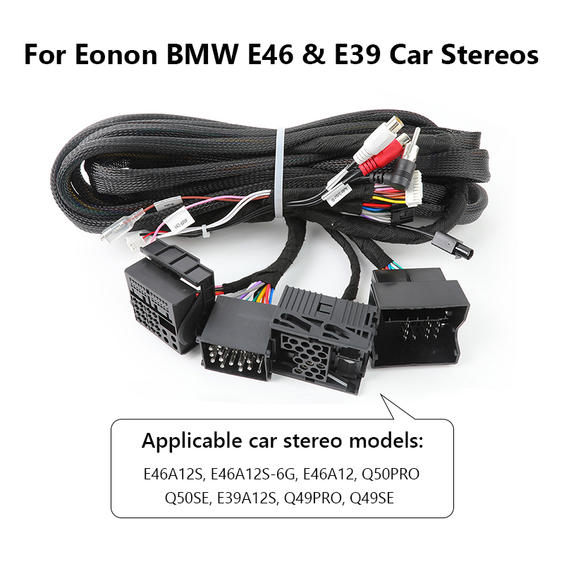 Eonon Mother’s Day Sale  BMW E39 E46 Android Head Unit 17 pin+ 40 pin Extension Wiring Harness