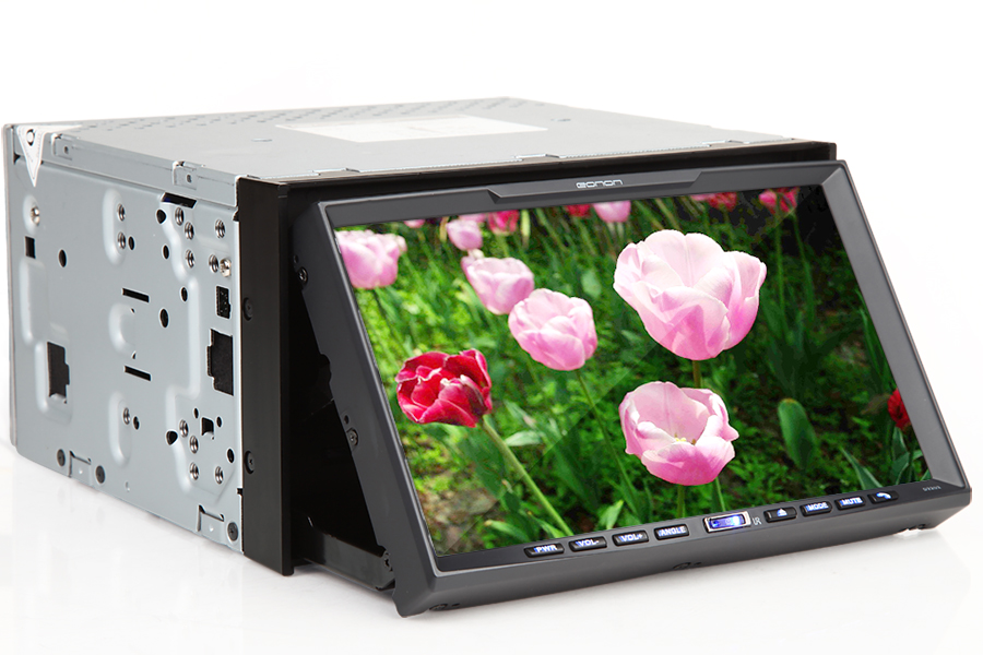 7 Inch Motorized Touch Screen 2 Din Car DVD Player - TV, Bluetooth, iPod, 8G USB/SD(D2202)