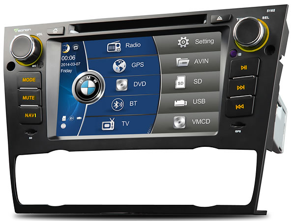 7 Inch Digital Touch Screen Car DVD Player With Built-in GPS For BMW BMW E90/E91/E92/93 (Upgraded D5165)