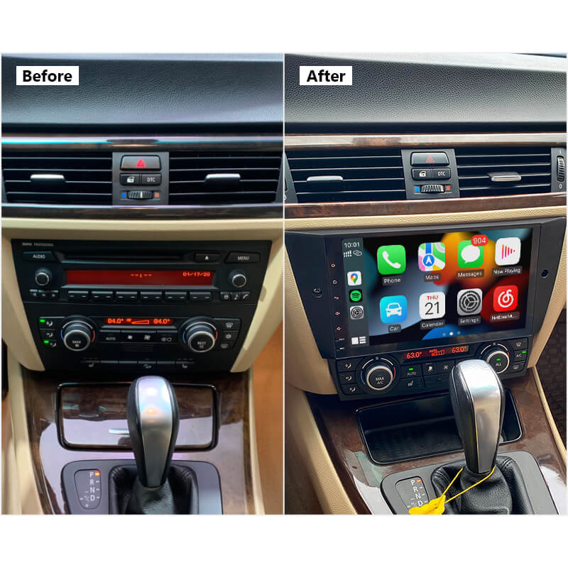 Eonon 2005-2011 BMW 3 Series E90 E91 E92 E93 Android 12 Wireless Apple CarPlay & Android Auto Car Radio with 6GB RAM 64GB ROM & 9 Inch QLED Touch Screen