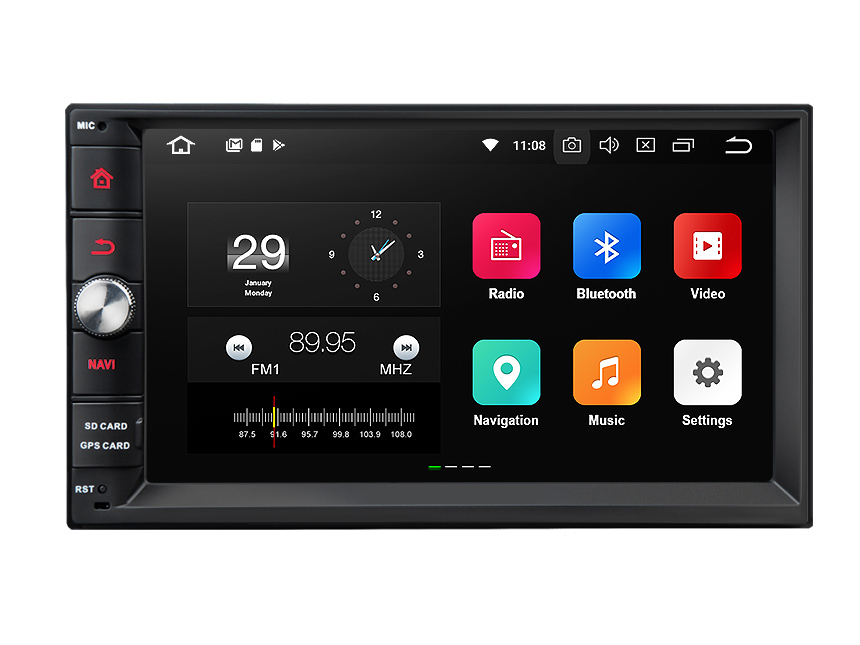 Built-in DSP Android 8.0 Oreo 4G RAM Octa-core & 32G ROM Double Din Universal Head Unit GPS Navigation System Split Screen PIP Multitasking Fully Digital Processing Chip