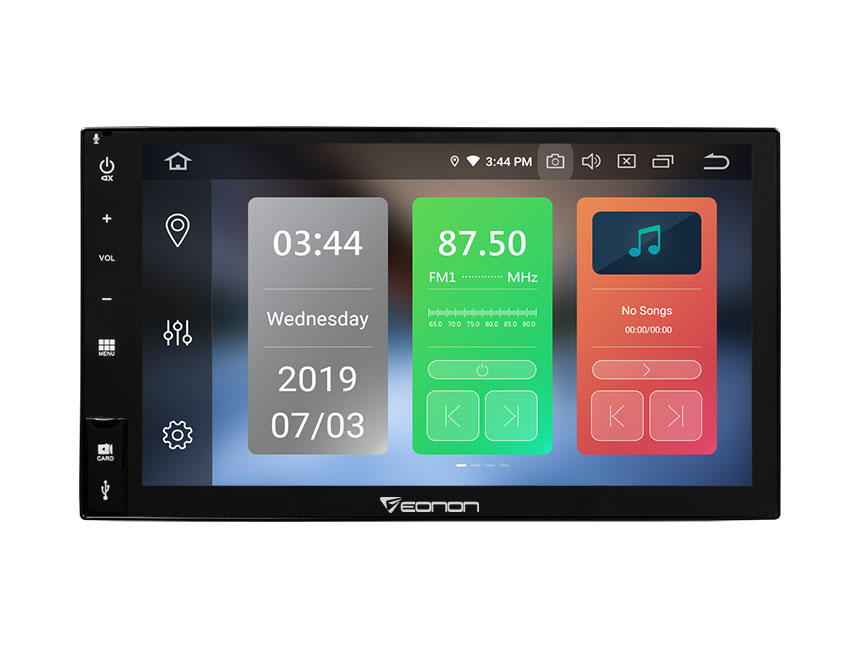 Eonon Android 9.0 Pie Universal Double Din Head Unit with Built-in Android Auto/Apple Car Auto Play 7 Inch Full Touchscreen Car GPS Navigation Support Bluetooth 5.0 4G Wi-Fi