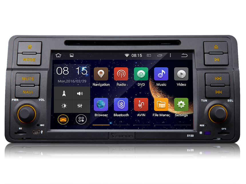 BMW E46 Android 4.4.4 Quad-Core 7″ Multimedia Car DVD GPS with Mutual Control EasyConnected