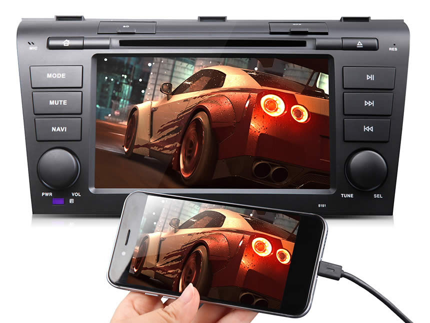 Mazda 3 2004-2009 Android 4.4.4 Quad-Core 7″ Multimedia Car DVD GPS with Mutual Control EasyConnected