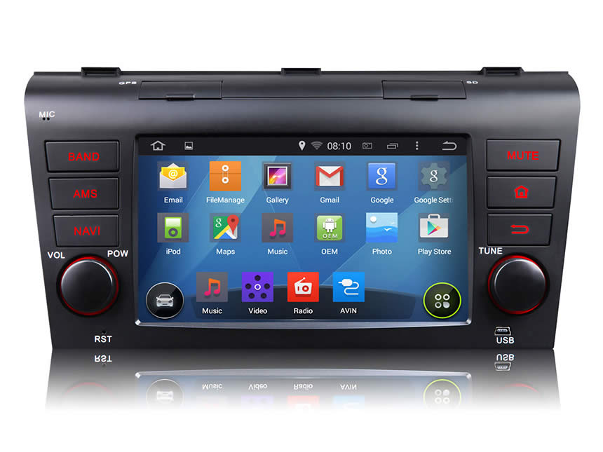 Mazda 3 2004-2009 Android 4.4.4 Quad-Core 7″ Multimedia Car GPS with Mutual Control EasyConnected (Without DVD Function)