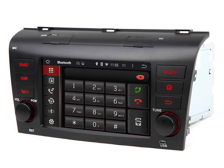 Mazda 3 2004-2009 Android 4.4.4 Quad-Core 7″ Multimedia Car GPS with Mutual Control EasyConnected (Without DVD Function)