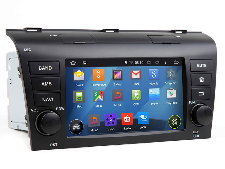 Mazda 3 2004-2009 Android 4.4.4 Quad-Core 7″ Multimedia Car GPS with Mutual Control EasyConnected (Without DVD Function)