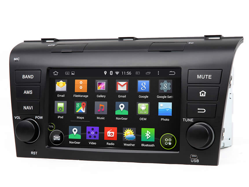 Mazda 3 2004-2009 Android 4.4.4 Quad-Core 7″ Multimedia Car GPS with Mutual Control EasyConnected (Without DVD Function)