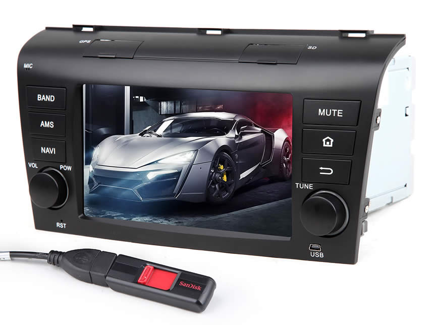 Mazda 3 2004-2009 Android 4.4.4 Quad-Core 7″ Multimedia Car GPS with Mutual Control EasyConnected (Without DVD Function)