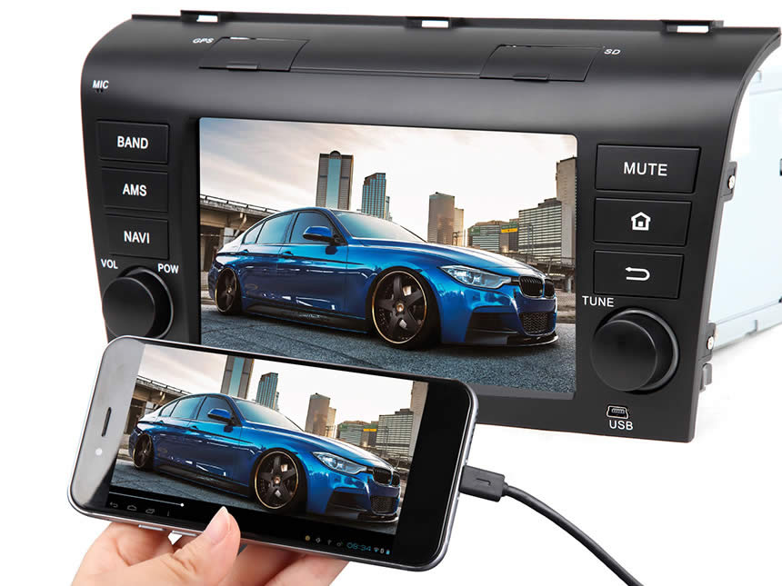 Mazda 3 2004-2009 Android 4.4.4 Quad-Core 7″ Multimedia Car GPS with Mutual Control EasyConnected (Without DVD Function)