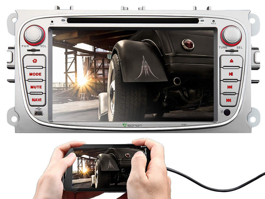 Ford Focus/Mondeo/S-max Android 4.4.4 Quad-Core 7″ Multimedia Car DVD GPS with Mutual Control EasyConnected  