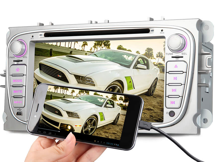 Ford Focus/Mondeo/S-max Android 4.4.4 Quad-Core 7″ Multimedia Car DVD GPS with Mutual Control EasyConnected  