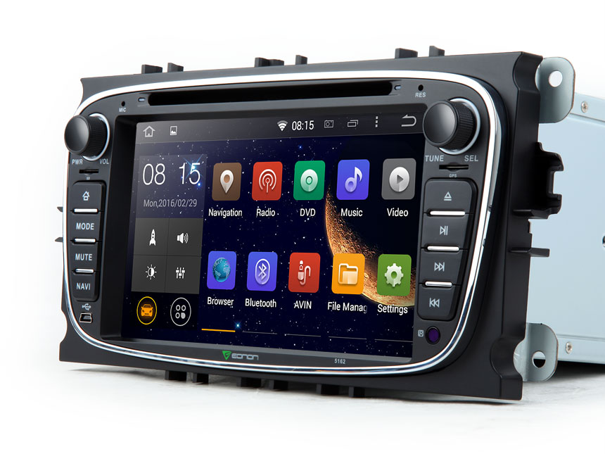 Ford Focus/Mondeo/S-max Android 4.4.4 Quad-Core 7″ Multimedia Car DVD GPS with Mutual Control EasyConnected